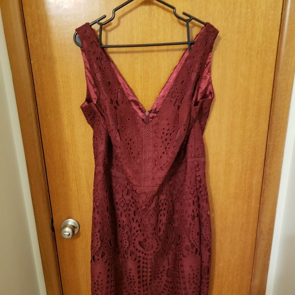 Brand New with Tags Burgundy Crochet Dress - Picture 1 of 8